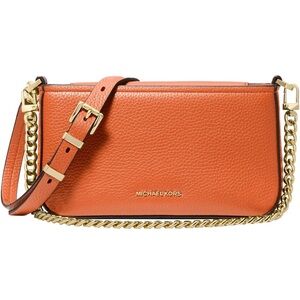 Michael Kors NWT Bryant “Orange Punch” Pebbled Leather Crossbody